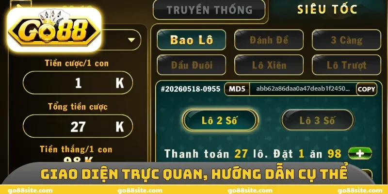 Giao diện trực quan, hướng dẫn cụ thể